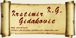 Krstimir Gidaković vizit kartica